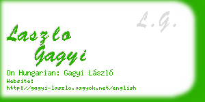 laszlo gagyi business card