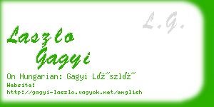 laszlo gagyi business card